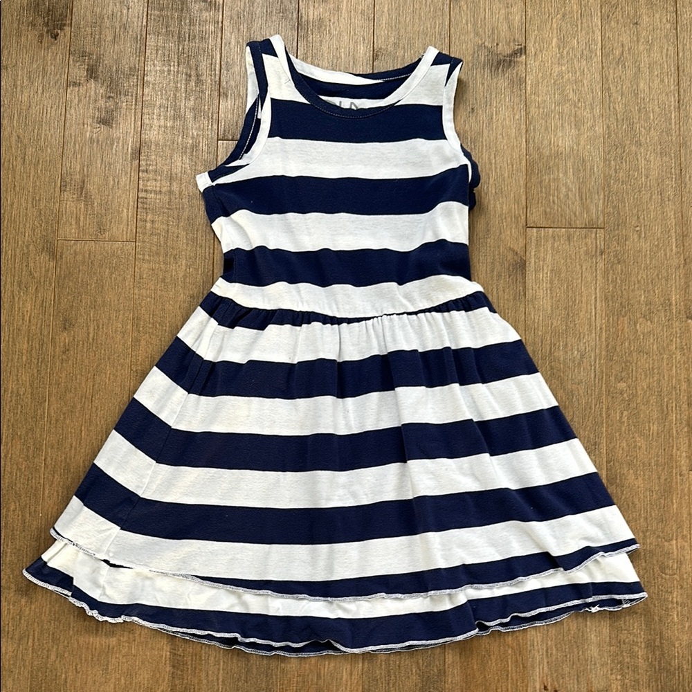 Chaser Navy and White Striped Kid’s Dress - size 6
